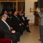 Трубач Дима Ставничук выступает на открытии синагоги
